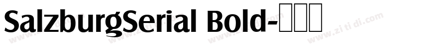SalzburgSerial Bold字体转换